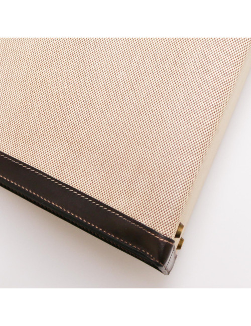 Kelly 35 HERMES toile et cuir marron