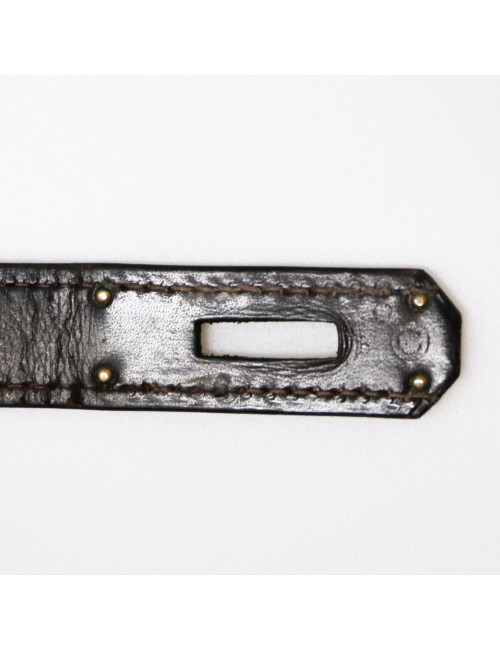 Kelly 35 HERMES toile et cuir marron