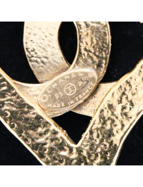 Sautoir cœur CHANEL doré Vintage