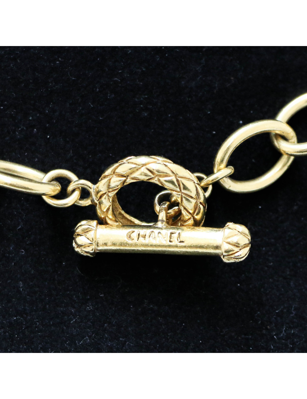 Sautoir cœur CHANEL doré Vintage