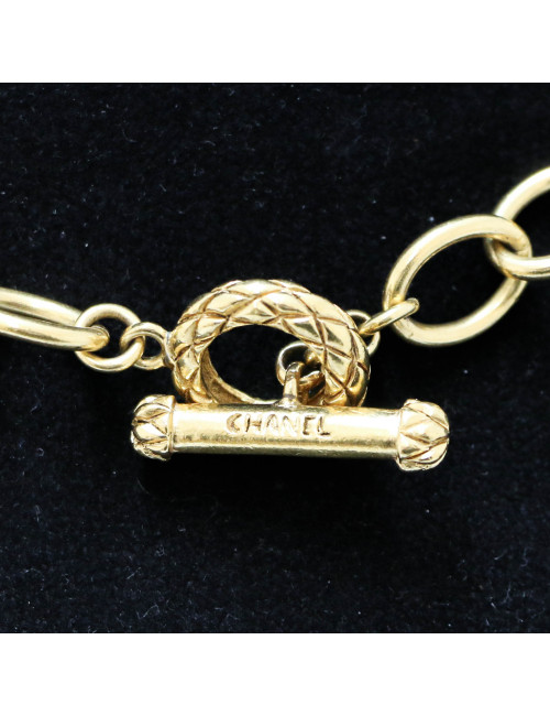 Sautoir cœur CHANEL doré Vintage