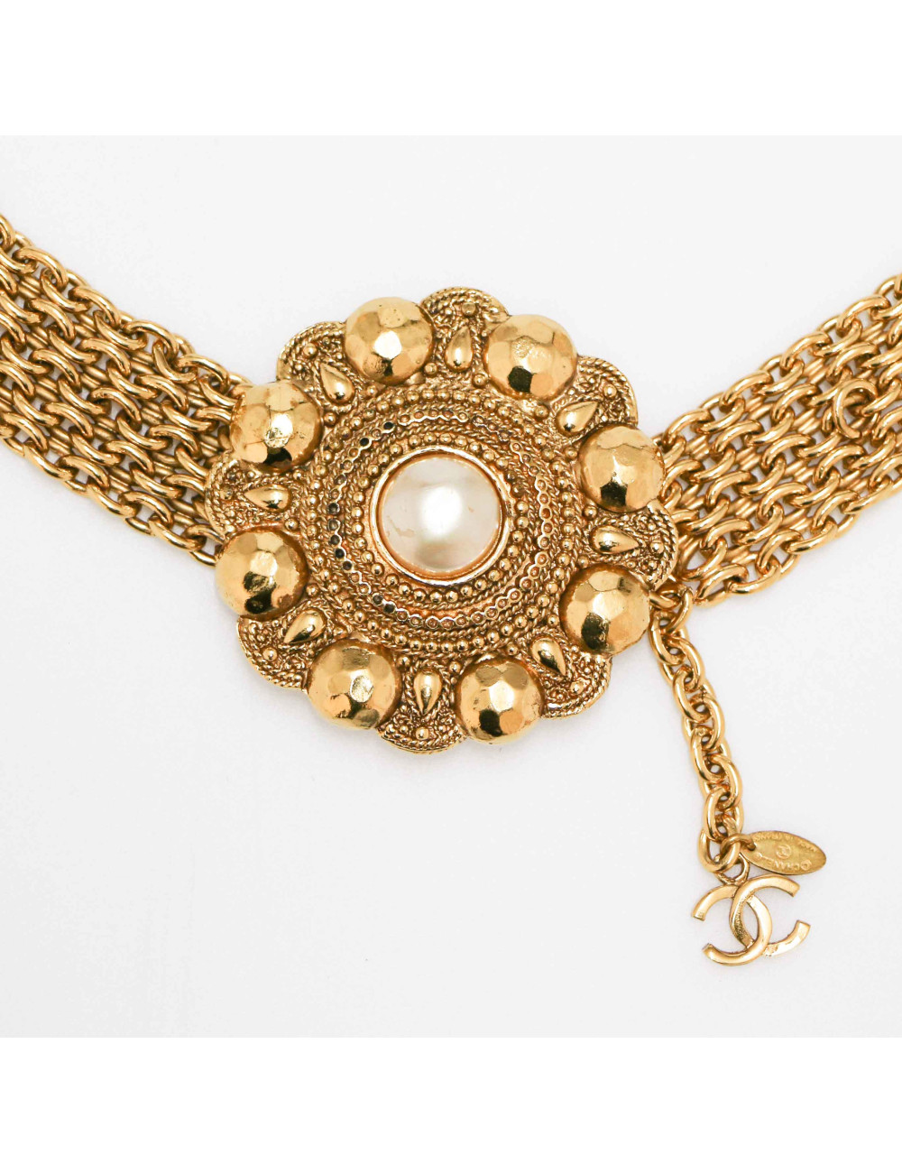 Large ceinture CHANEL chaîne dorée vintage