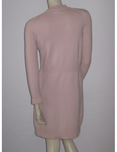 gilet long CHANEL cachemire rose t 38