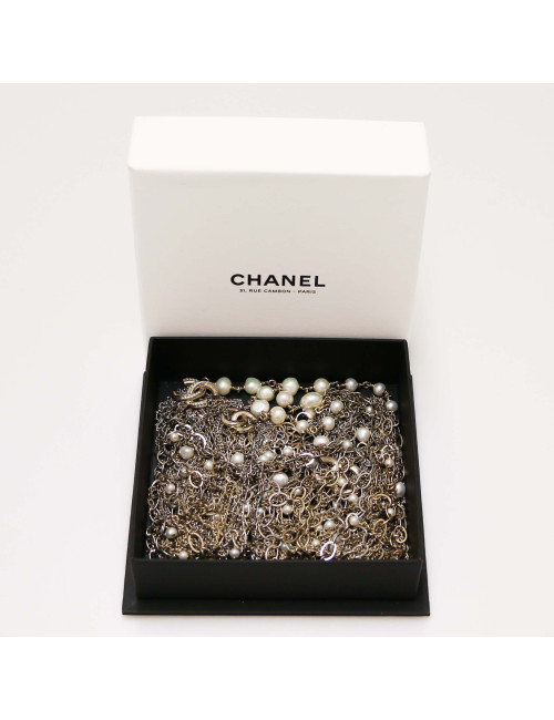 Plastron CHANEL chainettes perles