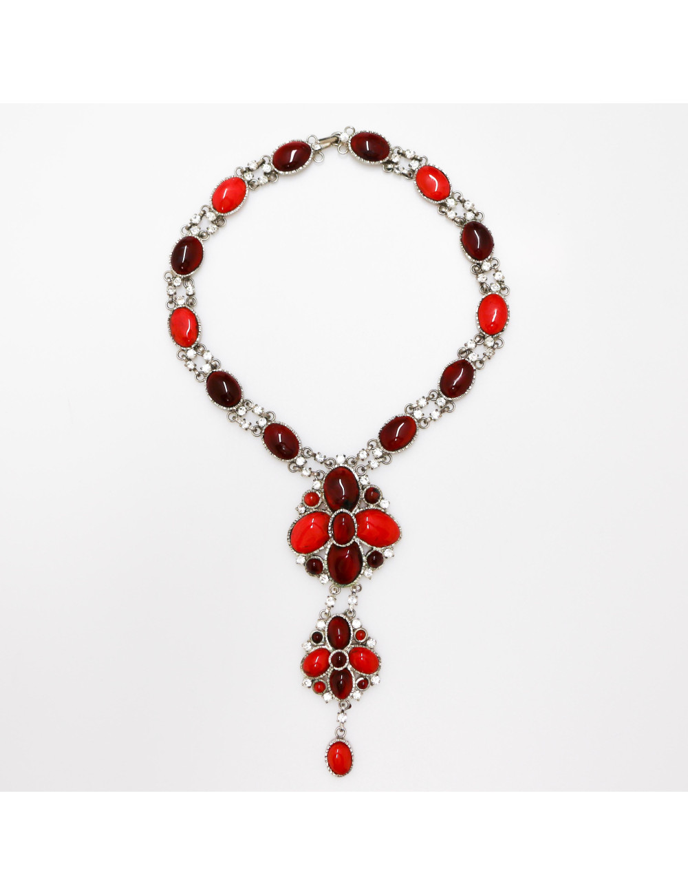 MARGUERITE DE VALOIS molten glass neck-tie necklace
