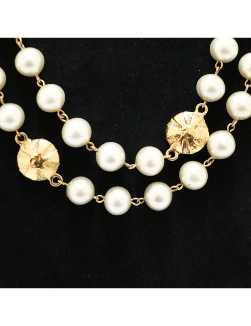 Long sautoir Vintage CHANEL perles nacrées