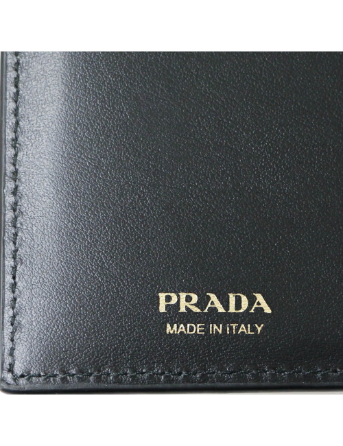 Portefeuille PRADA cuir Saffiano noir 
