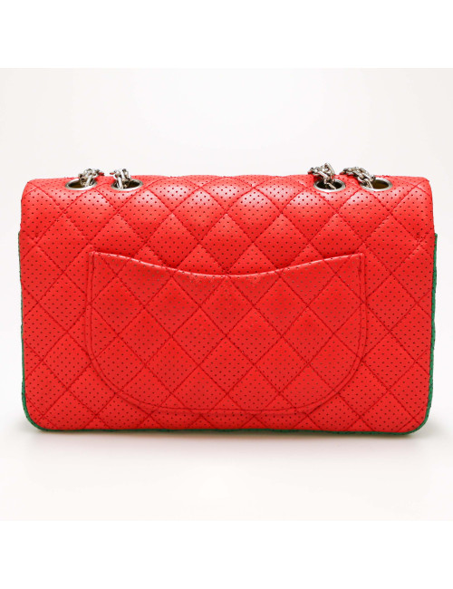 CHANEL tricolor Timeless bag in perforated leather