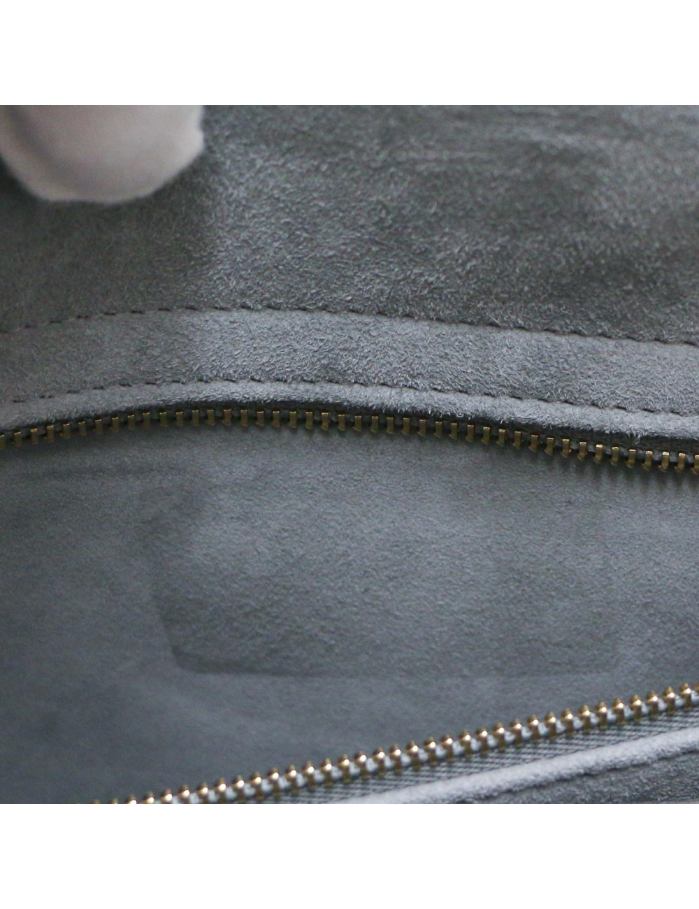 Sac Lady D CHRISTIAN DIOR cuir gris GM