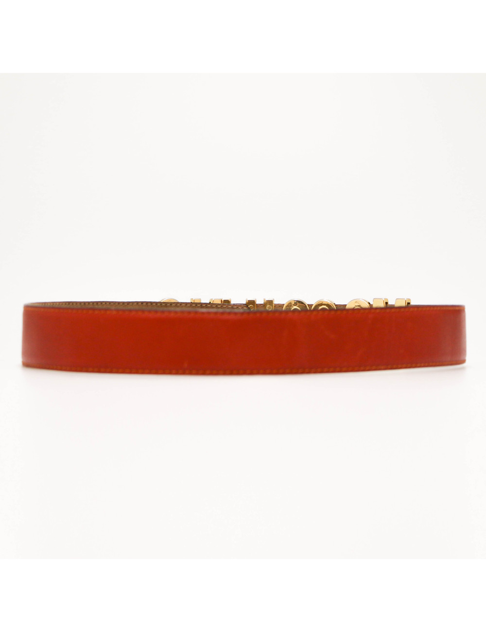 MOSCHINO red leather belt