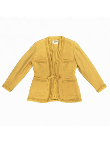 Ensemble jaune vintage veste et jupe CHANEL 2