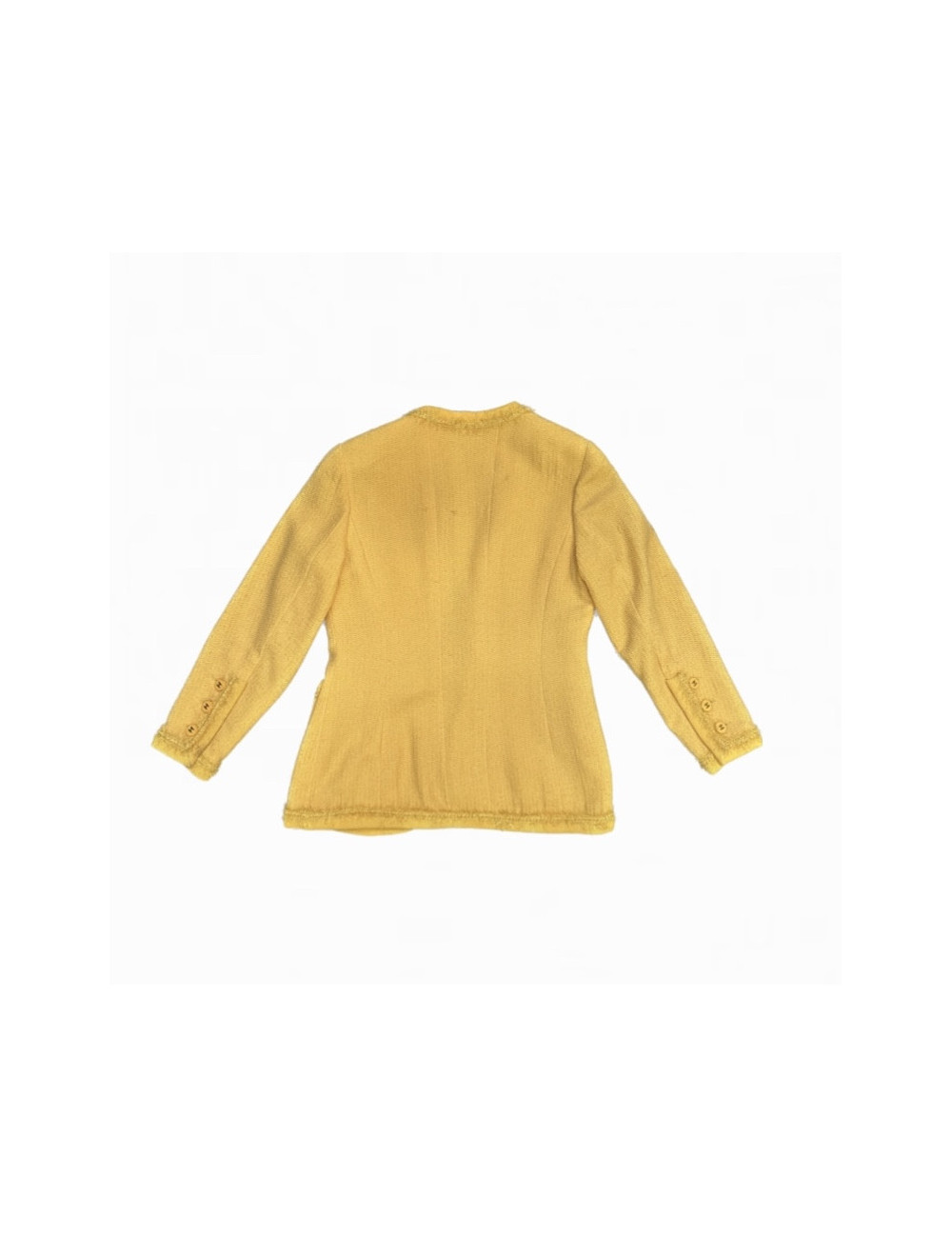 Ensemble jaune vintage veste et jupe CHANEL