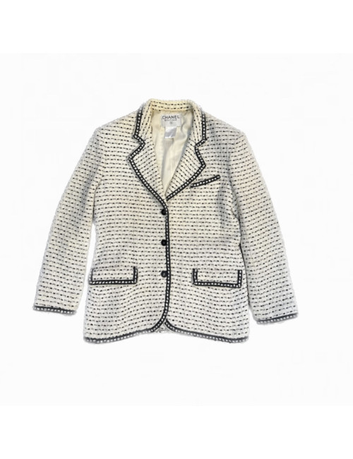 Veste CHANEL blanche noire