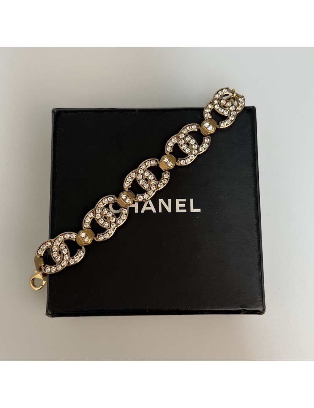 Bracelet CHANEL CC strass