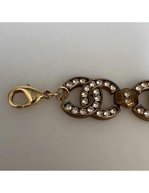Bracelet CHANEL CC strass