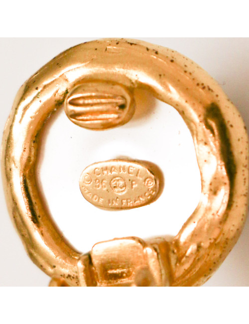 Clips CHANEL ronds perles nacrées