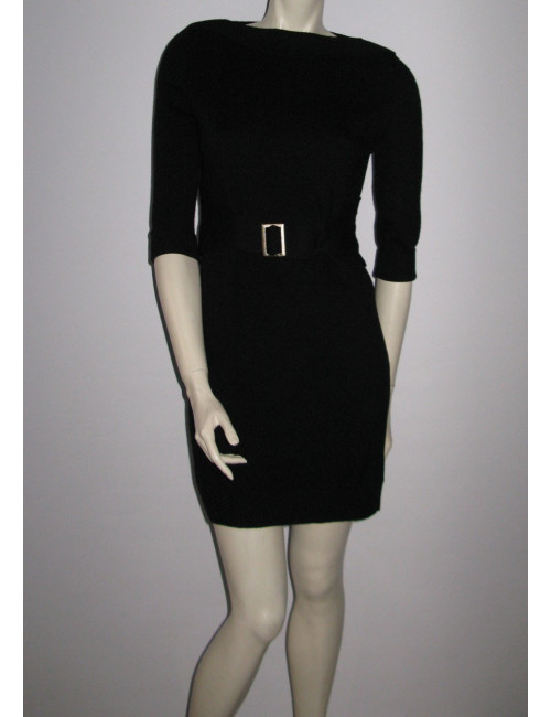 robe CHANEL t 38 cachemire noire