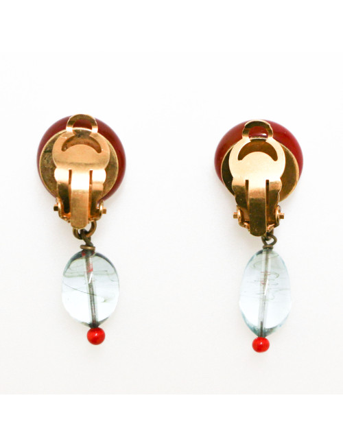 Clips MARGUERITE DE VALOIS pâte de verre