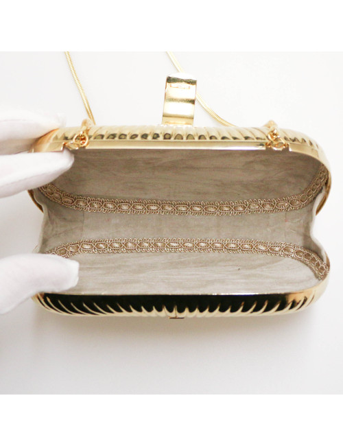 Minaudière métal doré Vintage