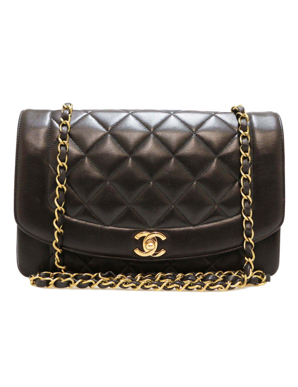 Sac vintage Diana CHANEL noir