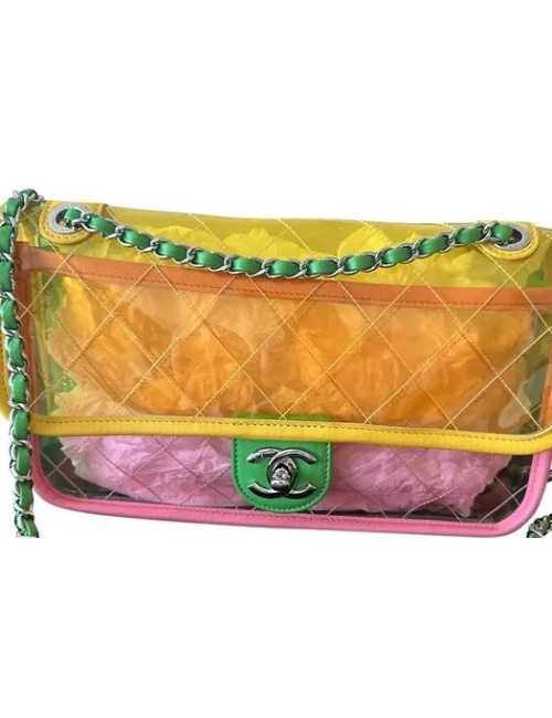 Sac CHANEL Coco PVC cuir d'agneau