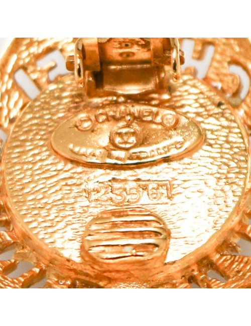 Clips pâte de verre CHANEL bleu