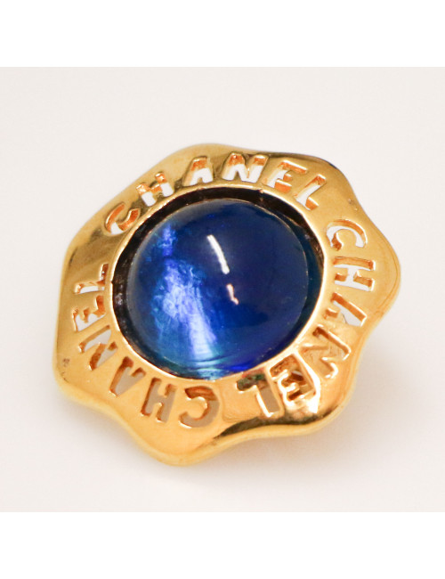 Clips pâte de verre CHANEL bleu