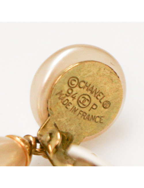 Clips pendants CHANEL nacre