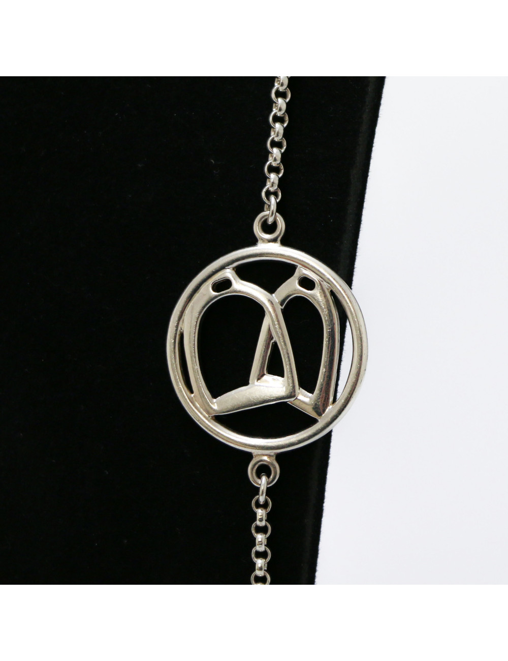 HERMES Jump H multi silver long necklace