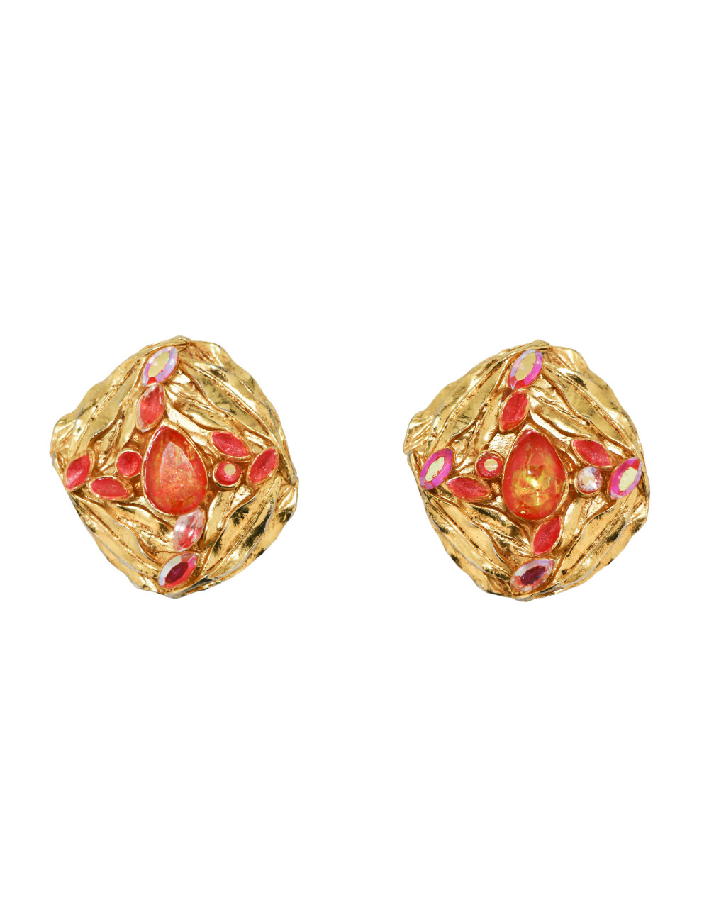 Clips d'oreille métal doré 