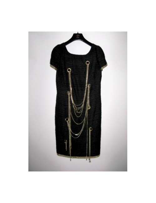Robe CHANEL collector Chaines dorées t 38