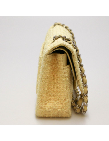 Sac CHANEL tweed jaune 2