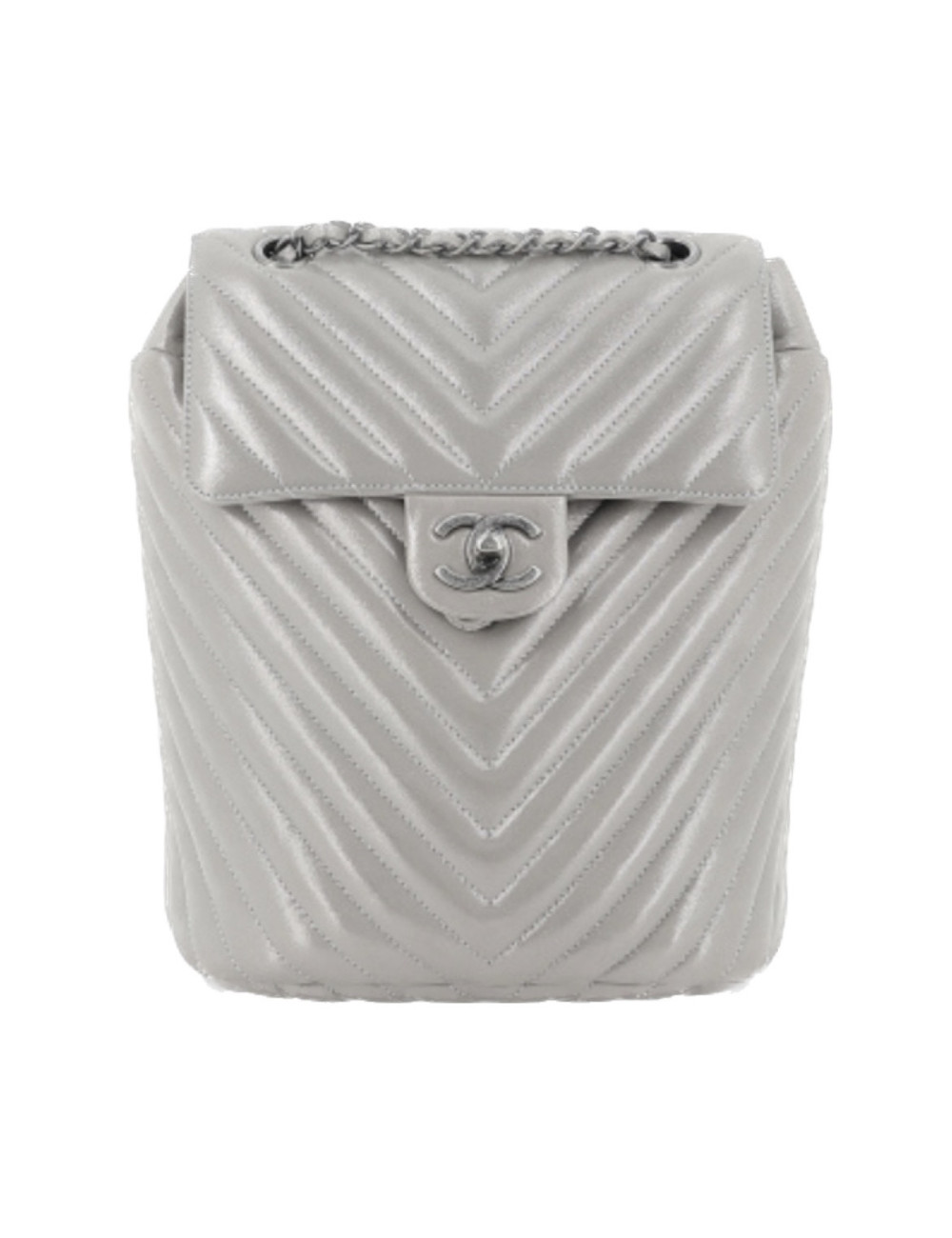 Sac chevron argent CHANEL