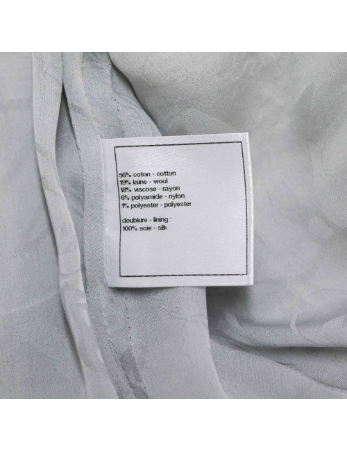 Veste CHANEL tweed vert et gris T38