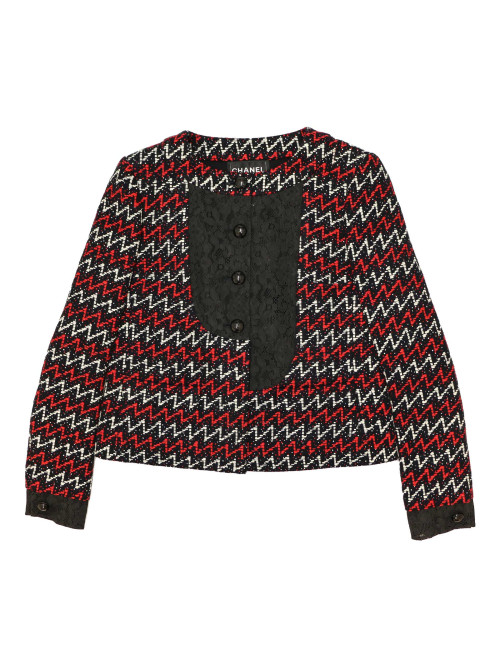 Veste CHANEL t40 blanc, rouge, noir