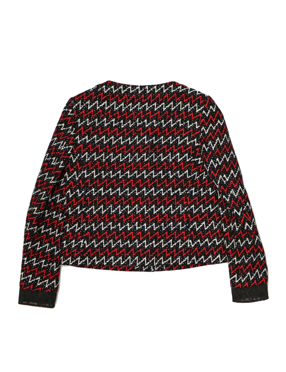 CHANEL black, white and red jacket, size 40 FR