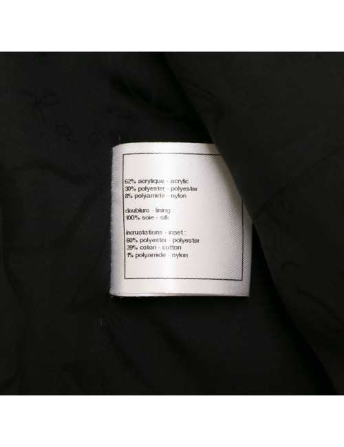 CHANEL black, white and red jacket, size 40 FR