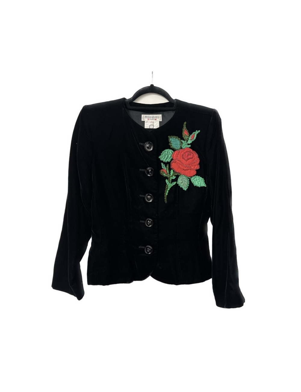 Veste YSL YVES SAINT LAURENT Rive Gauche velours noir