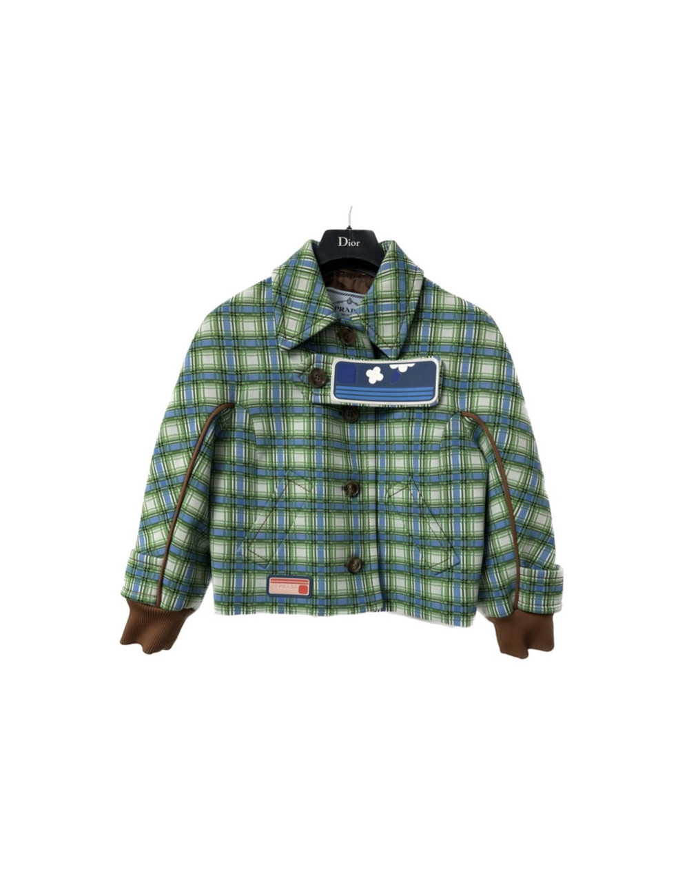 Veste PRADA courte carreaux