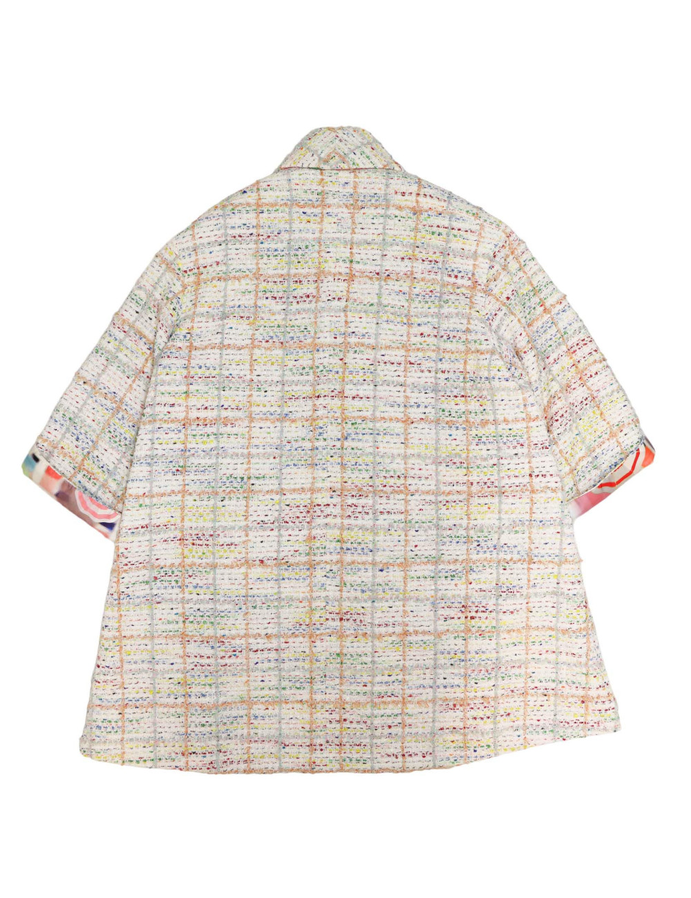 Veste longue CHANEL tweed multicolore t34