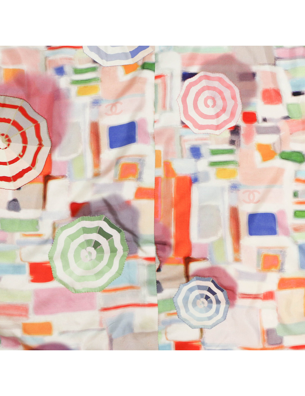 Veste longue CHANEL tweed multicolore t34