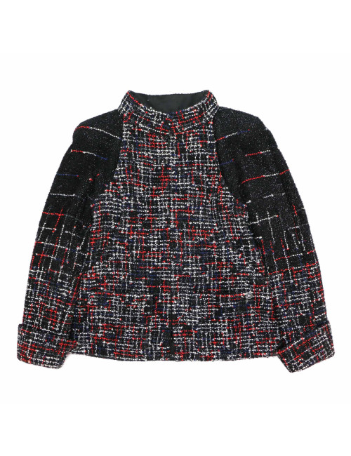 Veste en tweed CHANEL t40 noir, rouge, blanc bleu