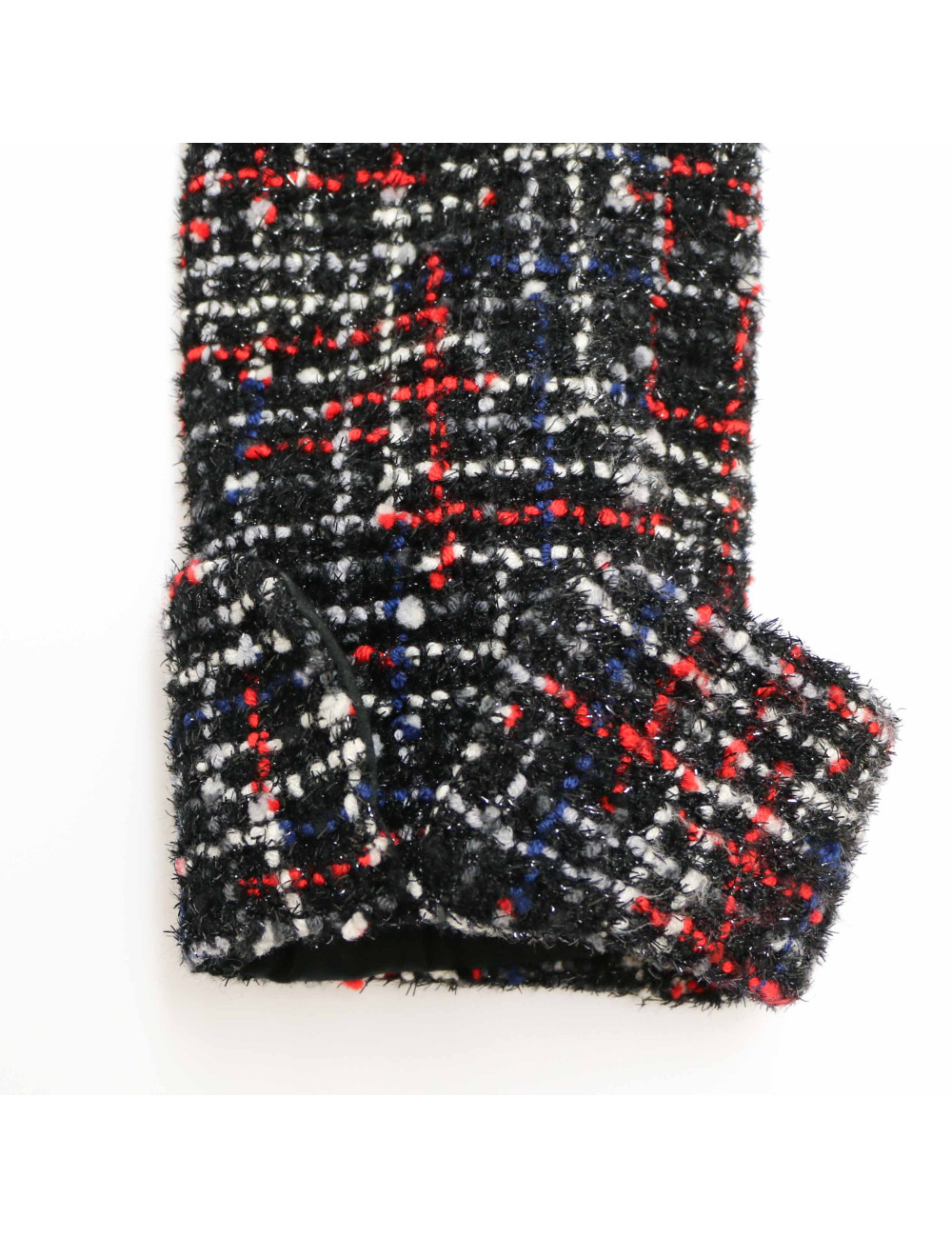 CHANEL black, white, blue and red tweed jacket, size 40 FR