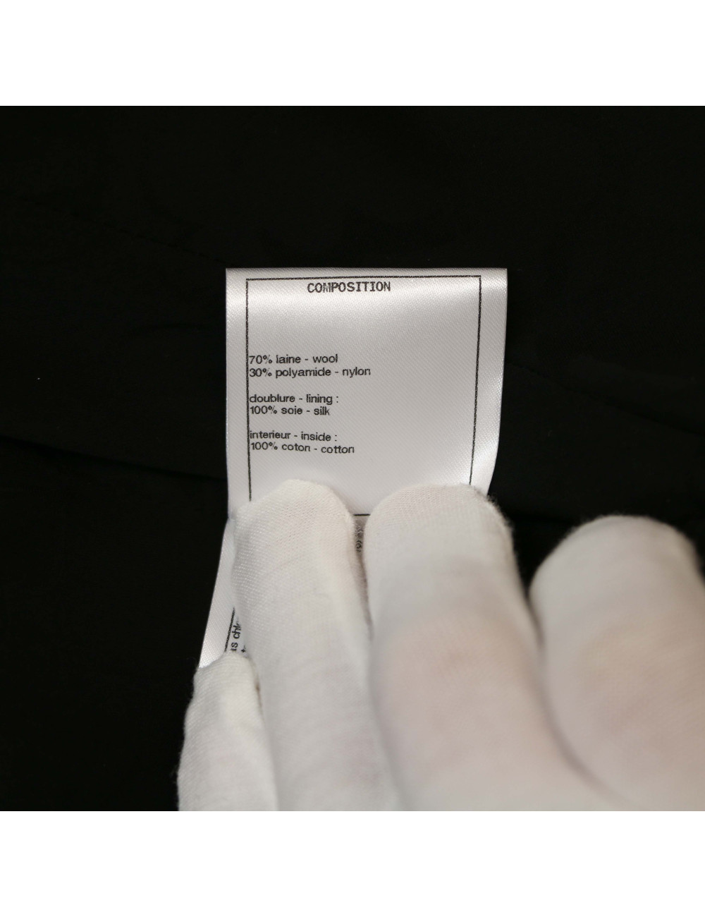 CHANEL black, white, blue and red tweed jacket, size 40 FR