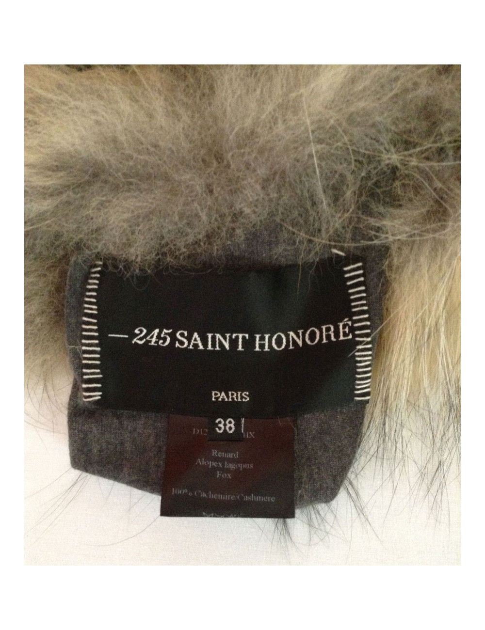 Veste "245 SAINT HONORE" fourrure réversible en renard