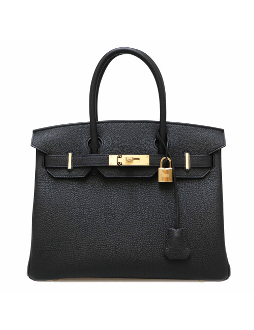 Birkin 30 HERMES togo noir doré