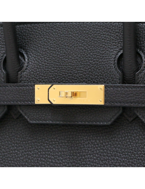Birkin 30 HERMES togo noir doré