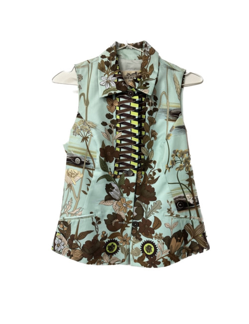 Gilet T 36 HERMES soie 100 %