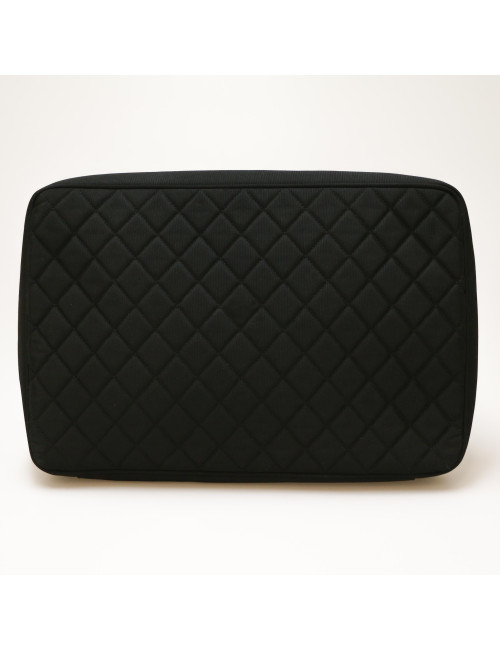 Pochette CHANEL toile matelassée noire