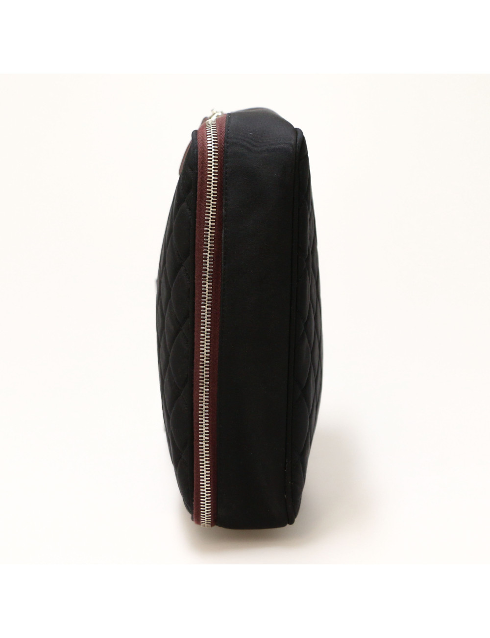 Pochette CHANEL toile matelassée noire